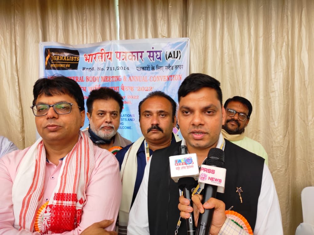 Mohammed Sayeed Shaikh during a press interview